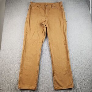Dickies Carpenter Pants Mens 36x34 Brown Straight Leg Workwear Utility Cotton